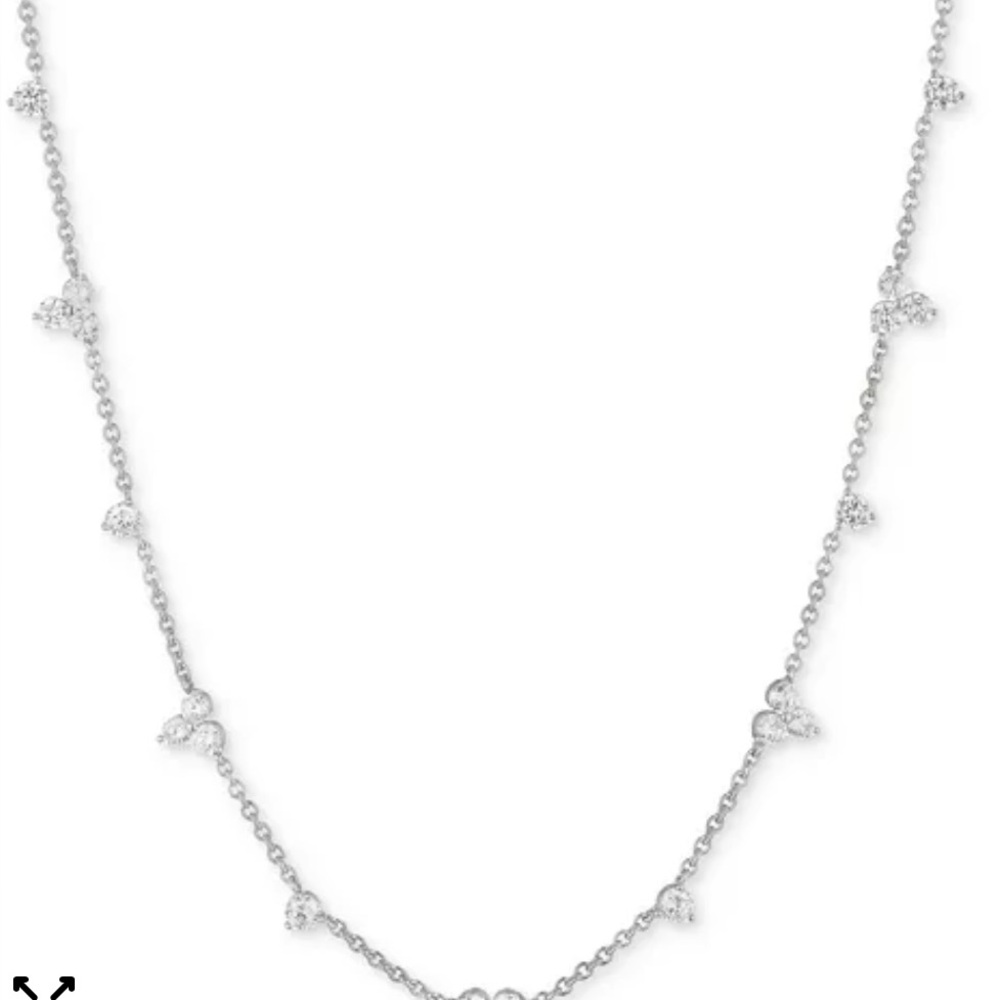 NWT Marchesa Silver Necklace with Heart & Star Accents